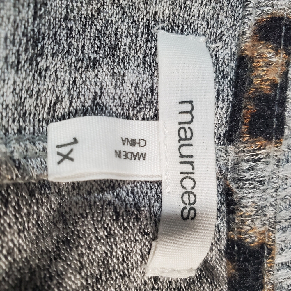 Maurices Gray Leopard Print Sweater - Picture 5 of 8